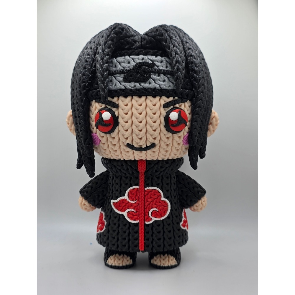 8" 3D-Printed Faux-Knit Itachi Figure – The Ultimate Naruto Collectible!